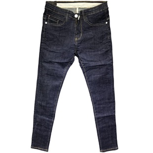 秋冬季弹力修身小脚深蓝色牛仔裤男韩版潮流百搭精神小伙裤子男