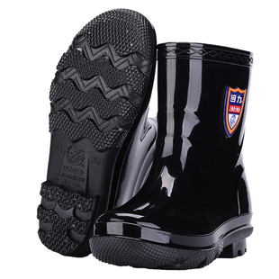 回力男士雨鞋加绒水鞋男加棉雨靴胶鞋男短筒低帮水靴防水轻便防滑