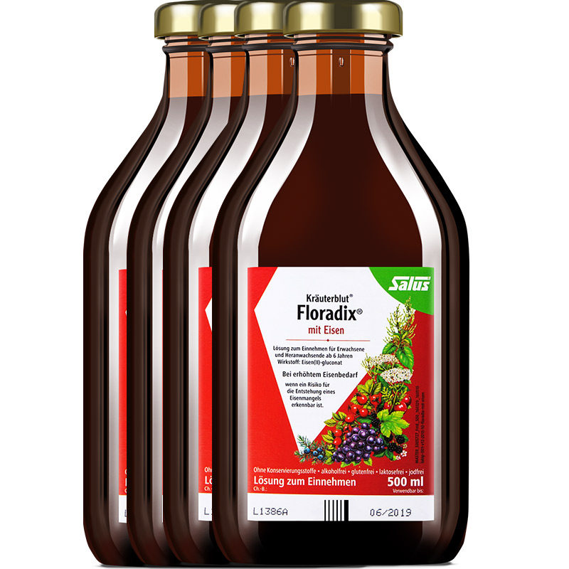 Salus莎露斯德国铁元红版铁元女孕期补铁气血孕妇补铁500ml*4瓶_虎窝淘