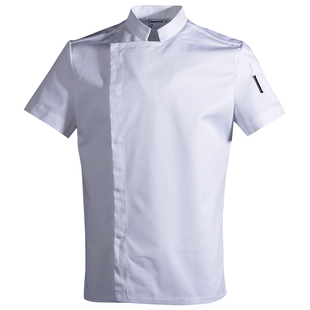 厨师服短袖男厨房厨师服工作服餐饮饭店厨师衣服中国风透气厨师服