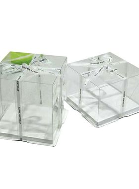 蛋糕盒透明单层 双层 加高 特高 生日蛋糕包装盒子6寸8寸10寸12寸
