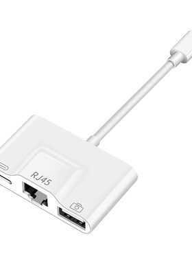手机网线转换器适用苹果lighting转接头iphone8/x有线网卡以太网