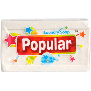 印尼进口皂泡飘乐Popular泡漂乐洗衣皂宝宝皂250克10块白