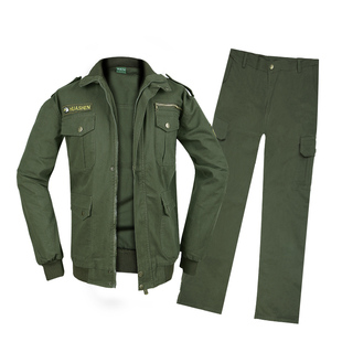 纯棉工作服套装男加厚秋季华神户外工厂车间耐磨劳保服电焊工工装