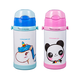 雄泰正品儿童保温杯带吸管男女学生便携防漏水壶宝宝水杯子带盖
