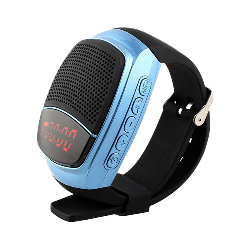 U6手表蓝牙音箱便携式跑步运动低音小钢炮插卡音响户外音乐播放器