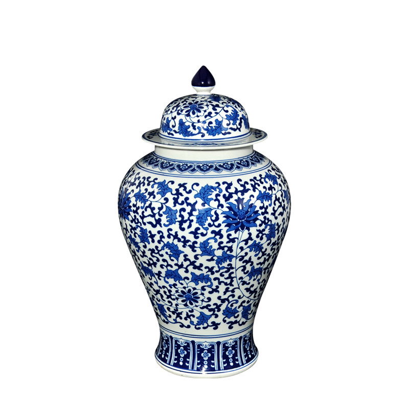 景德镇陶瓷器台面花瓶手工青花瓷