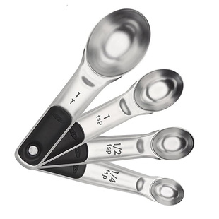 美国OXO 磁吸式不锈钢量勺量匙4件套 烘焙工具勺子调料勺计量勺