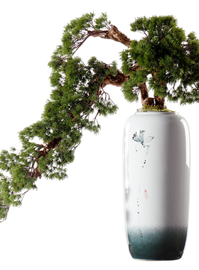 新中式风松树样板房间软装饰品