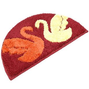 惠多半圆吸水地垫 门垫卧室卫浴防滑脚垫家用绒面地毯卫生间垫子