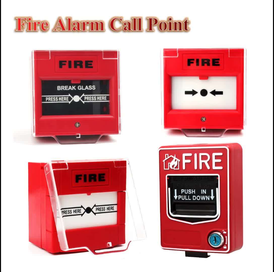 Yixin Fire Alarm Break Glass Manual Call Point With Transparent Cover