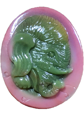 盐源玛瑙蝶恋花梳子小吊坠现货