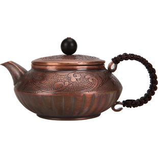 纯手工小号铜壶纯铜茶壶侧把迷你泡茶壶带把功夫茶壶复古小泡壶