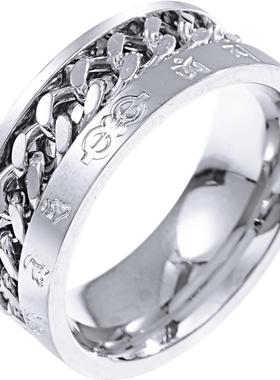 十二星座钛钢链条戒指ins潮男