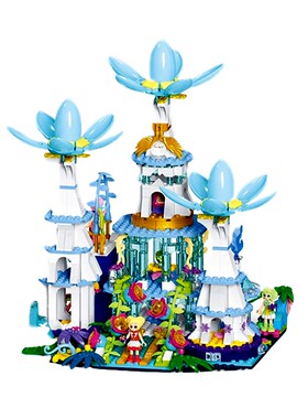 星钻积木小花仙女孩拼装玩具积木