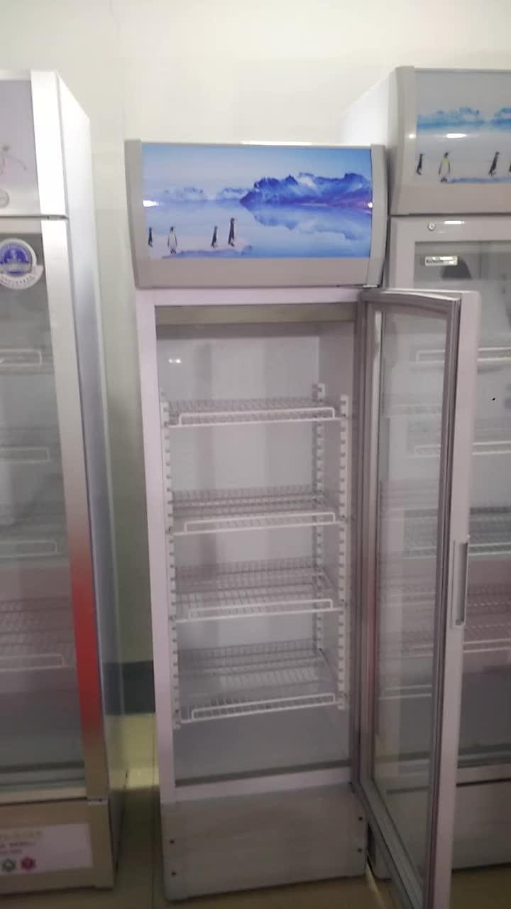 300l Commercial Display Glass Door Cold Drink Fridge Priced Compressor