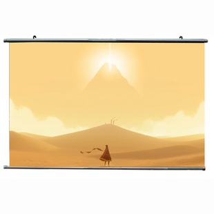 风之旅人周边游戏收藏挂画 Journey布制装饰游戏海报铝合金画轴