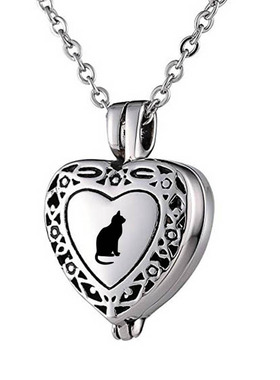 牙齿可打开心形骨灰盒香水瓶吊坠