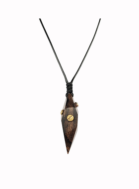 它说机车男友风木质朋克长项链