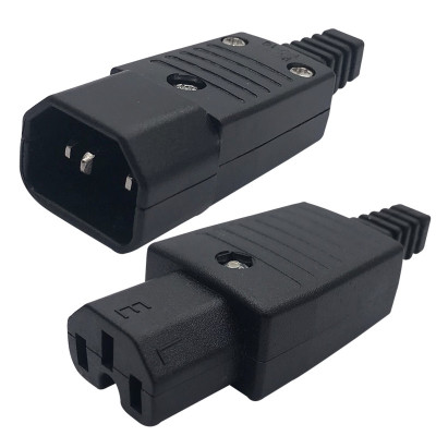 全铜母头品字插头三芯电瓶车充电