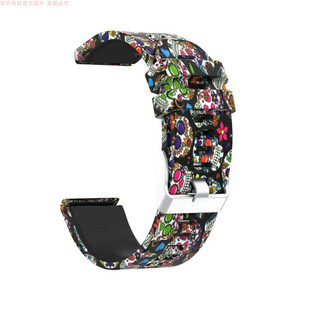 适用CREST CR4电脑潜水表运动快拆印花日常硅胶透气休闲表带男女