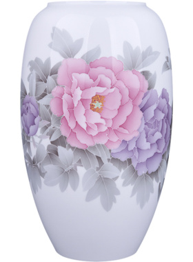 千红窑醴陵瓷器釉下彩花瓶摆件叶继鹏作品陶瓷复古台面花瓶子礼品