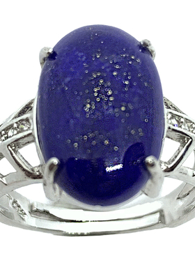 轻奢青金石ins潮风天然手链戒指