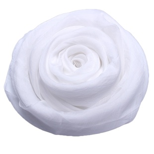 白色丝巾薄款披肩围巾长款超大纱巾女夏季遮阳沙滩巾春秋广场舞