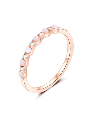 幻彩流光纯银少女戒指