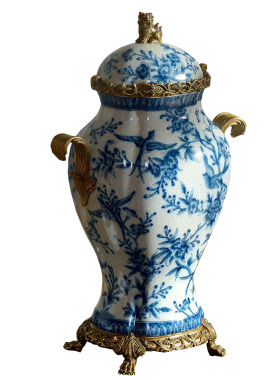 新古典奢华将军罐陶瓷配铜