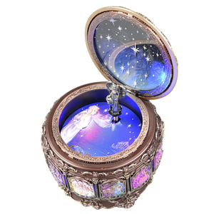 十二星座巨蟹音乐盒发光旋转八音盒儿童生日礼物圣诞节闺蜜送女友