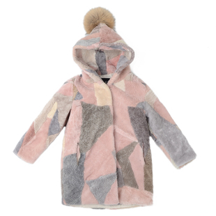 秋冬儿童皮草外套男女童羊剪绒大衣皮毛一体全羊毛中长款夹棉加厚