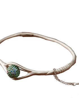 太阳手镯小印时代锆石银