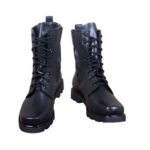 作战靴男特种兵作战鞋高帮钢头钢底男靴子秋冬防水羊毛户外工装鞋