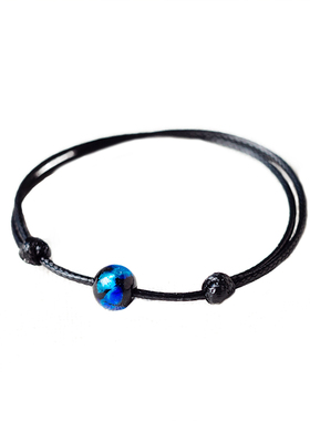 言午原创古法银箔手链手串琉璃珠