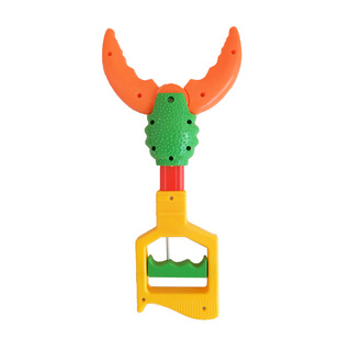 沙滩网红玩具夹子机械手臂伸缩拳头河马钳子螃蟹恐龙虾鲨鱼拾取器