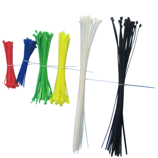 家用扎带套装 2*100 3*150 4*300红黄蓝绿黑白色尼龙扎带塑料扎扣