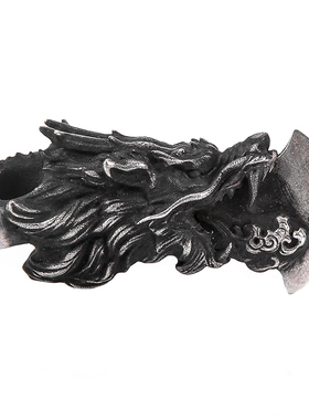 渡鸦原创中国风纯银手工龙斧吊坠