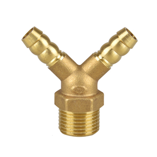 铜三通接头煤气燃气天然气热水器一分两路格林头液化气分流宝塔头