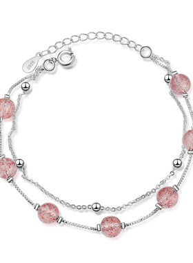 S925纯银镀白金唯美镶