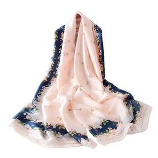 长丝巾女纱巾春秋冬季薄款围巾外搭大披肩两用妈妈冬季护颈围脖子