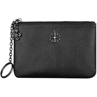 2024新款四叶草幸运真皮零钱包小钱包女头层牛皮薄款女士真皮卡包