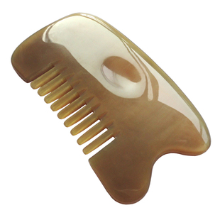 正品天然白水牛角加厚刮痧板头部经络梳颈部面部刮痧梳子全身通用