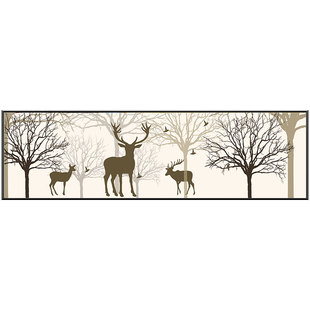 马到成功客厅装饰画横版高级感沙发背景墙挂画现代简约大气抽象画