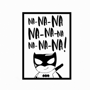 北欧ins文艺墙贴卧室客厅儿童房贴纸店铺装饰贴宿舍电视墙蝙蝠侠