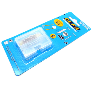 日本原装进口爱利华OLFA KB-5/30B 雕刻刀片 AK-5专用刀片 30片装+细雕针1根手账笔刀刀片修边刀刃小黄刀片