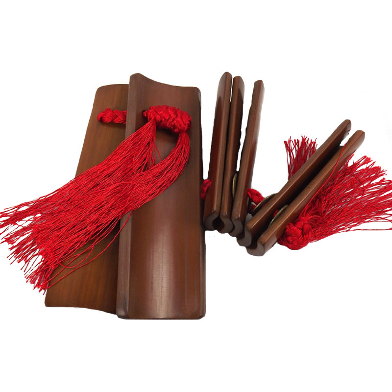 演出使用成人快板老竹材质快板手工制作儿童老人竹板打击乐器赠袋