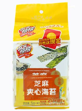 欢乐禧禧办公室紫菜芝麻夹心海苔