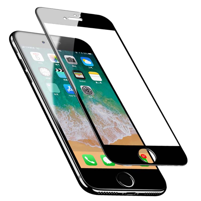 适用苹果7plus钢化膜7p/8p全屏软边6sp/iphone8p全覆盖护眼6plus贴膜x/xs全包边高清保护膜xsmas/xr/11promax