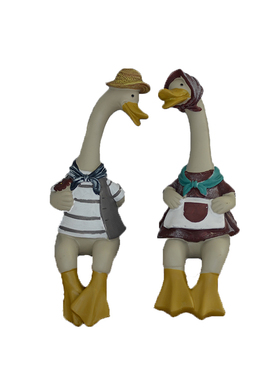 创意可爱情侣鸭子树脂女友闺蜜